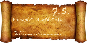 Faragó Stefánia névjegykártya