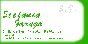 stefania farago business card